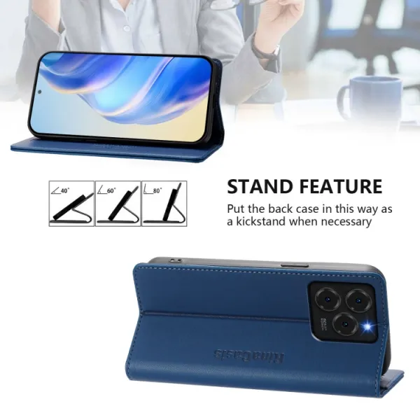RINA Zaklápacie puzdro pre Ulefone Note 20 Pro tmavomodré