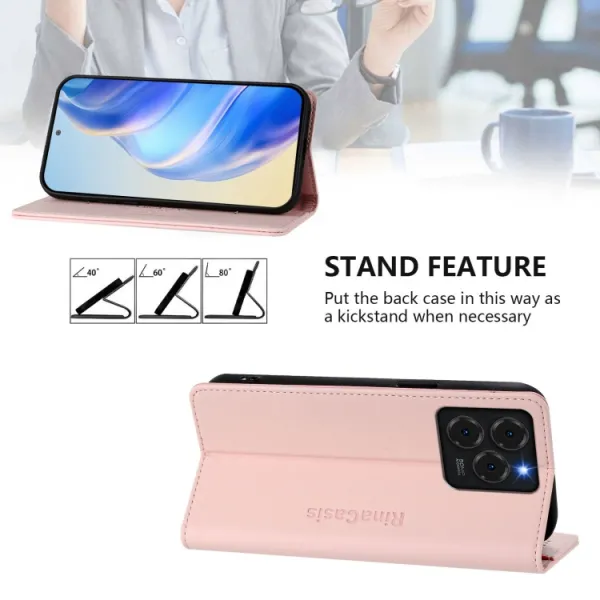 RINA Zaklápacie puzdro pre Ulefone Note 20 Pro svetloružové