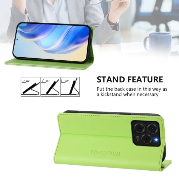 RINA Zaklápacie puzdro pre Ulefone Note 20 Pro svetlozelené