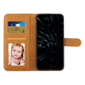 STITCHED Peňaženkový kryt pre Xiaomi Redmi Note 14 Pro 5G svetlohnedý