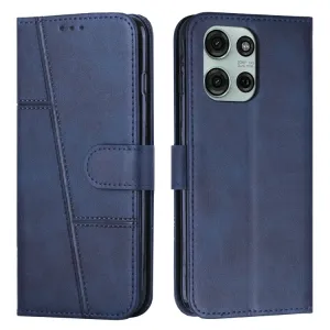 STITCHED Peňaženkový kryt pre Motorola Moto G75 5G modrý