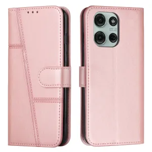 STITCHED Peňaženkový kryt pre Motorola Moto G75 5G ružový