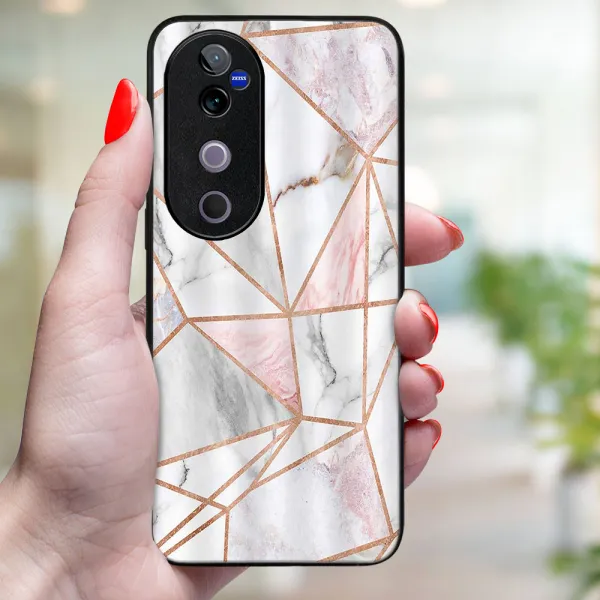 MY ART Ochranný kryt pre Vivo V40 5G PINK MARBLE (143)