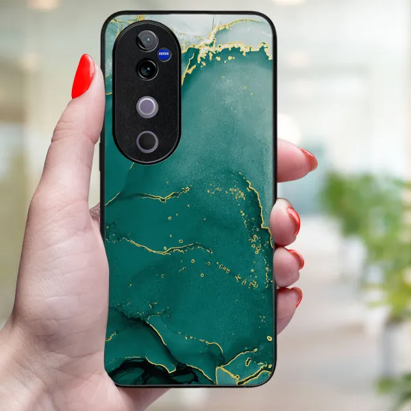 MY ART Ochranný kryt pre Vivo V40 5G GREEN MARBLE (145)
