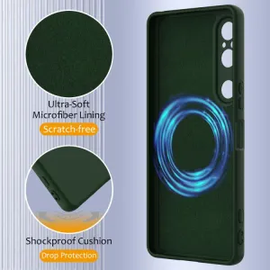 RUBBER MAGSAFE Silikónový kryt pre Sony Xperia 1 VI DARK GREEN