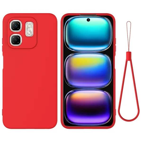 RUBBER Ochranný kryt pre Infinix Hot 50i červený