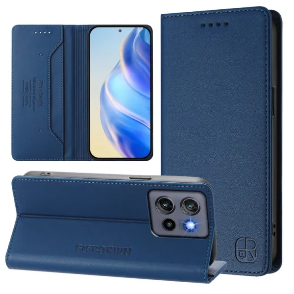 RINA Zaklápacie puzdro pre Motorola Edge 60 Neo / 50 Neo / ThinkPhone 25 tmavomodré