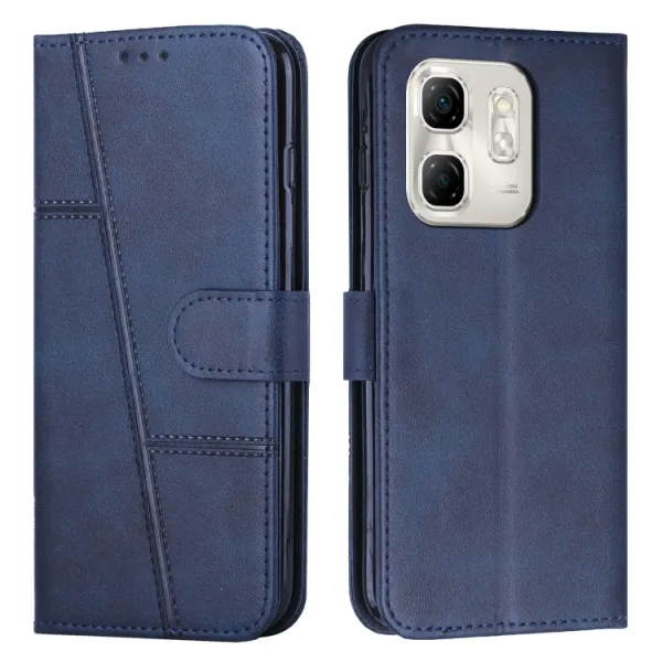 STITCHED Peňaženkový kryt pre Infinix Hot 50i modrý