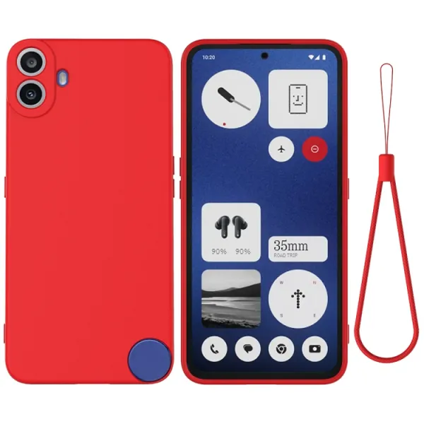 RUBBER Ochranný obal pre CMF Phone 1 červený