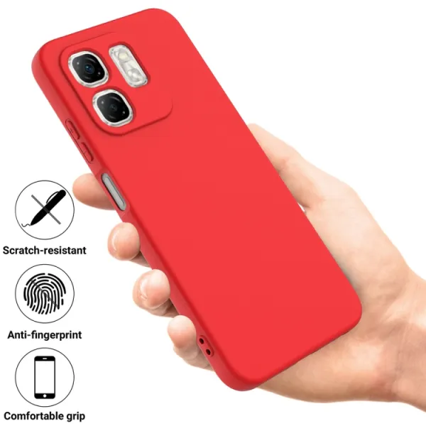 RUBBER Ochranný kryt pre Infinix Hot 50i červený