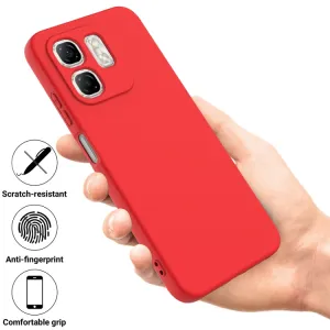 RUBBER Ochranný kryt pre Infinix Hot 50i červený
