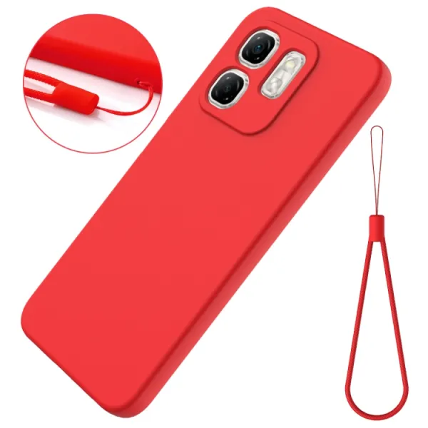 RUBBER Ochranný kryt pre Infinix Hot 50i červený