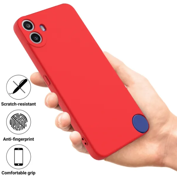 RUBBER Ochranný obal pre CMF Phone 1 červený