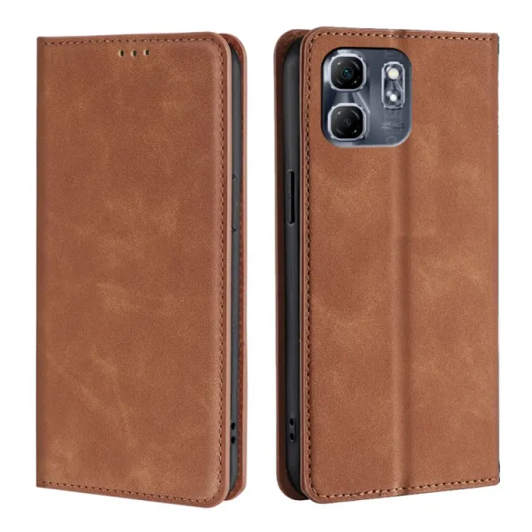 MAGNETIC Zaklápací kryt pre Infinix Hot 50i svetlohnedý