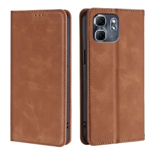 MAGNETIC Zaklápací kryt pre Infinix Hot 50i svetlohnedý