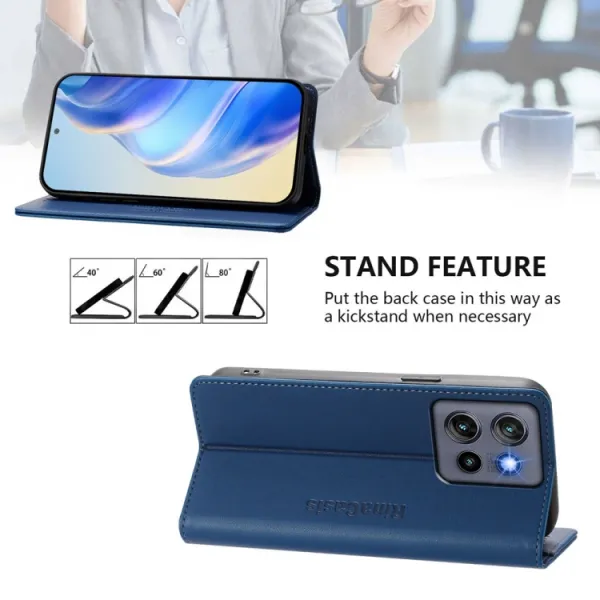 RINA Zaklápacie puzdro pre Motorola Edge 60 Neo / 50 Neo / ThinkPhone 25 tmavomodré