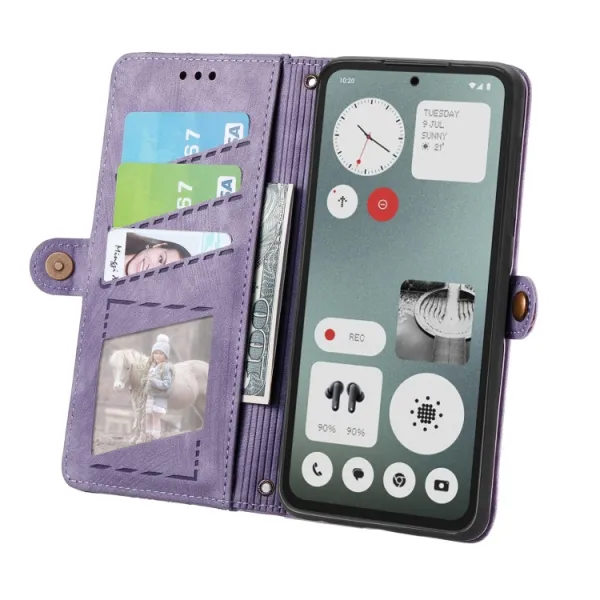 GEOM Peňaženkové puzdro pre CMF Phone 1 fialové