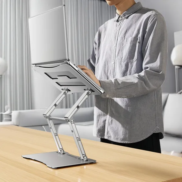 MG Laptop Stand V1 stojan na notebook + stojan na mobil, strieborný (WRS-CPY75DSS)