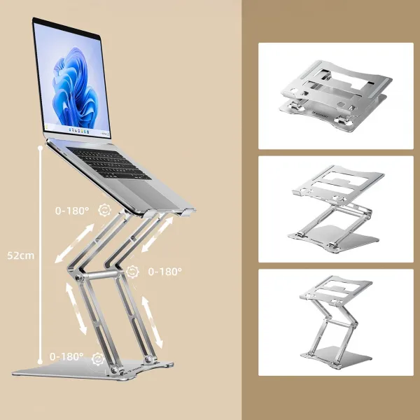 MG Laptop Stand V1 stojan na notebook + stojan na mobil, strieborný (WRS-CPY75DSS)