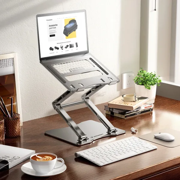 MG Laptop Stand V1 stojan na notebook + stojan na mobil, strieborný (WRS-CPY75DSS)
