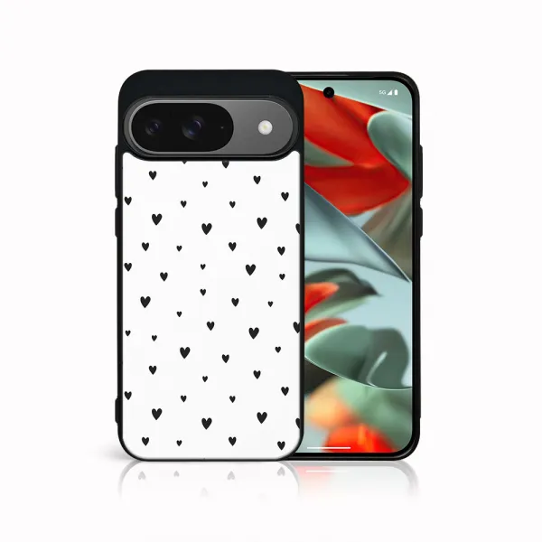 MY ART Ochranný kryt pre Google Pixel 9 BLACK HEARTS (167)