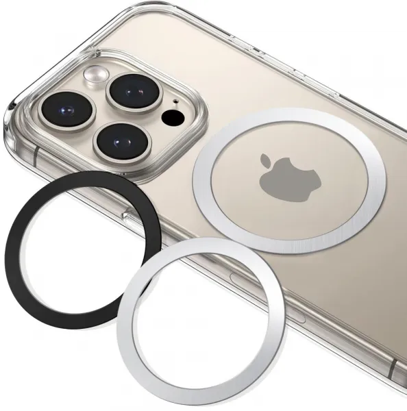 Tech-Protect Magnetic magnetický krúžok pre MagSafe 2ks, čierny / strieborný