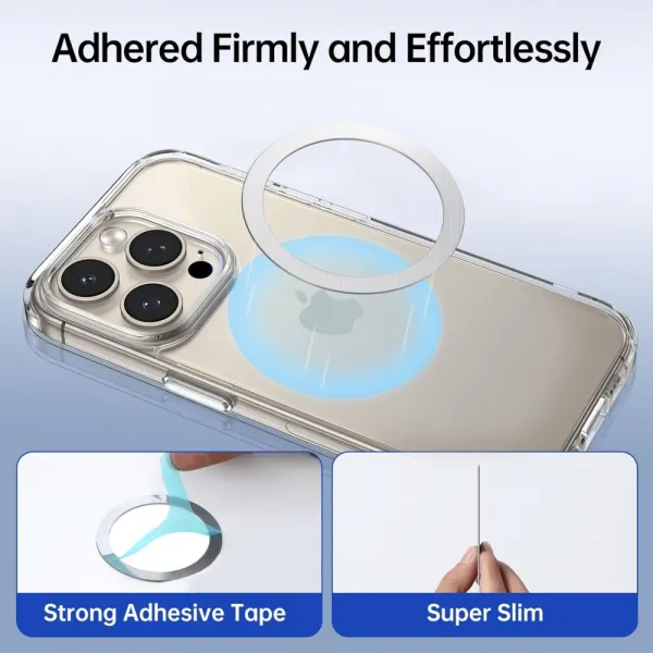 Tech-Protect Magnetic magnetický krúžok pre MagSafe 2ks, čierny / strieborný