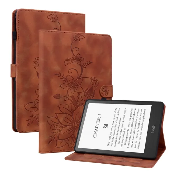 ART LILY Zaklápacie puzdro Amazon Kindle Paperwhite 2024 hnedé