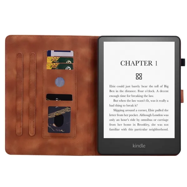 ART LILY Zaklápacie puzdro Amazon Kindle Paperwhite 2024 hnedé