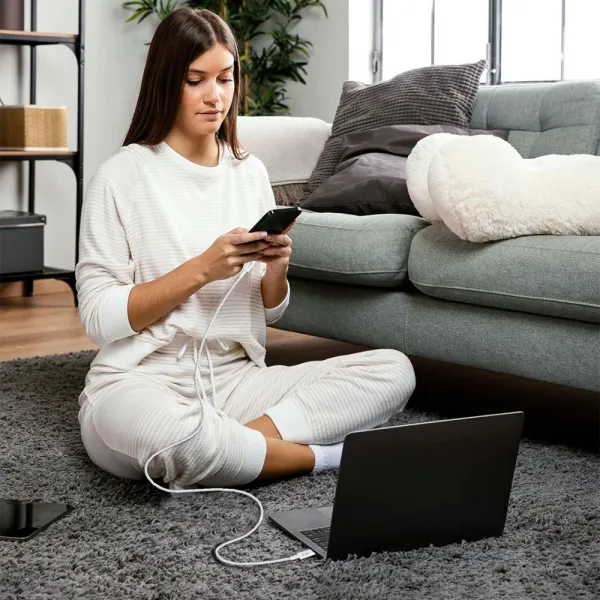 TECH-PROTECT ULTRABOOST LITE Kábel USB Typ-C 60W 200cm COOL GREY