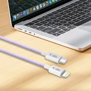 TECH-PROTECT ULTRABOOST LITE Kábel USB Typ-C / Lightning 27W 200cm MAUVE