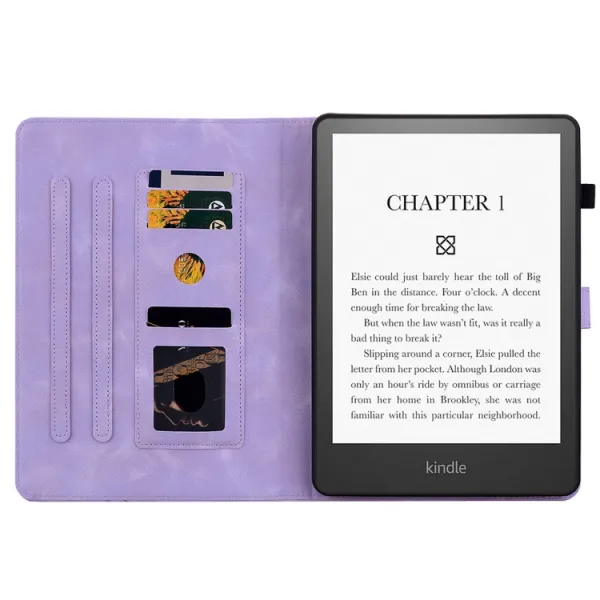 ART LILY Zaklápacie puzdro Amazon Kindle Paperwhite 2024 fialové