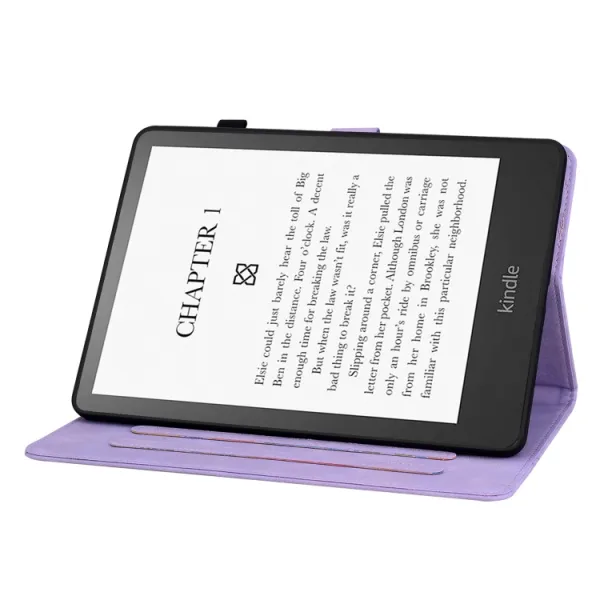 ART LILY Zaklápacie puzdro Amazon Kindle Paperwhite 2024 fialové