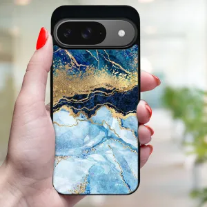 MY ART Ochranný kryt pre Google Pixel 9 BLUE MARBLE (141)