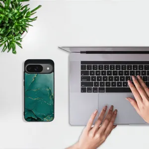 MY ART Ochranný kryt pre Google Pixel 9 GREEN MARBLE (145)