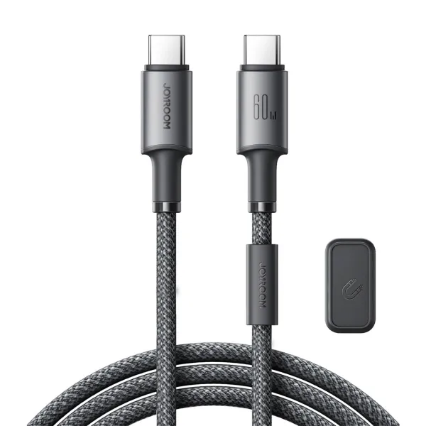 JOYROOM S-A50 Kábel s magnetickým organizérom USB Typ-C 60W 1.2 metra šedý