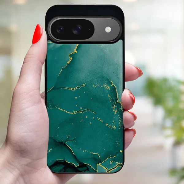 MY ART Ochranný kryt pre Google Pixel 9 GREEN MARBLE (145)