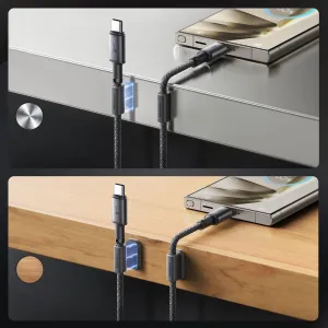 JOYROOM S-A50 Kábel s magnetickým organizérom USB / USB Typ-C 1.2 metra šedý