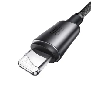 JOYROOM S-A50 Kábel s magnetickým organizérom USB Typ-C / Lightning 30W 1.2 metra šedý