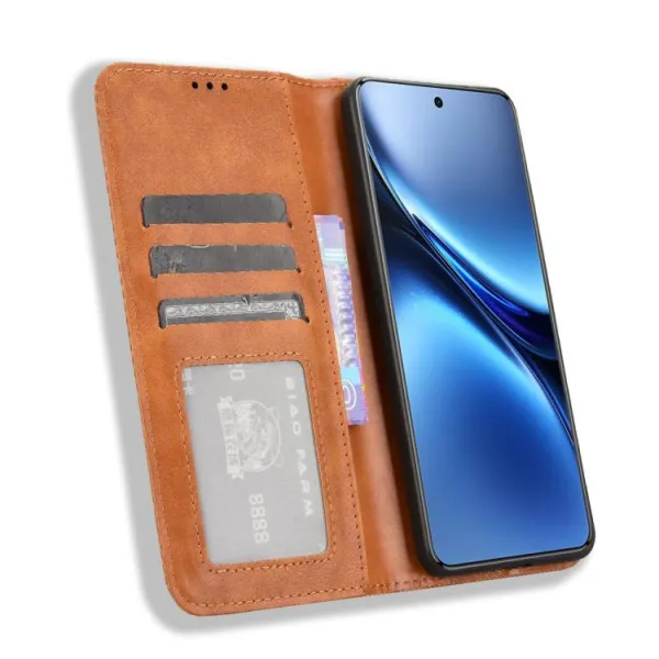BUSINESS Peňaženkový kryt pre Vivo X200 Pro 5G hnedý