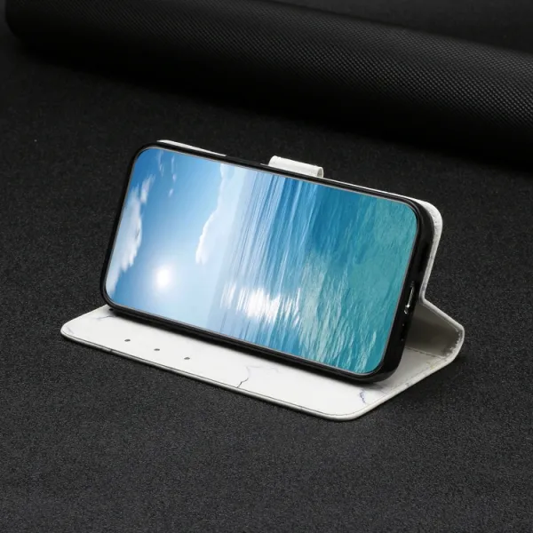 ART Peňaženkový kryt pre OnePlus 13 5G WHITE MARBLE