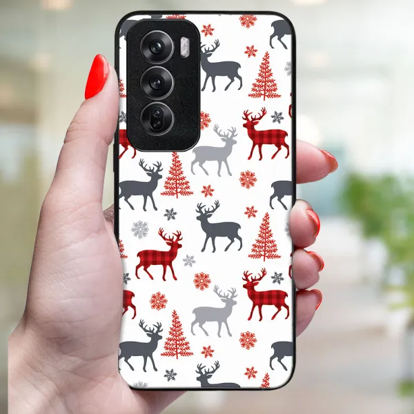 MY ART Kryt s vianočným dizajnom Oppo Reno12 Pro 5G DEER (068)
