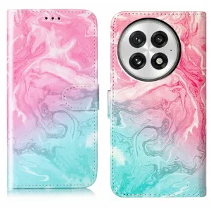 ART Peňaženkový kryt pre OnePlus 13 5G BLUE PINK MARBLE