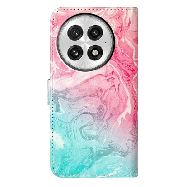 ART Peňaženkový kryt pre OnePlus 13 5G BLUE PINK MARBLE