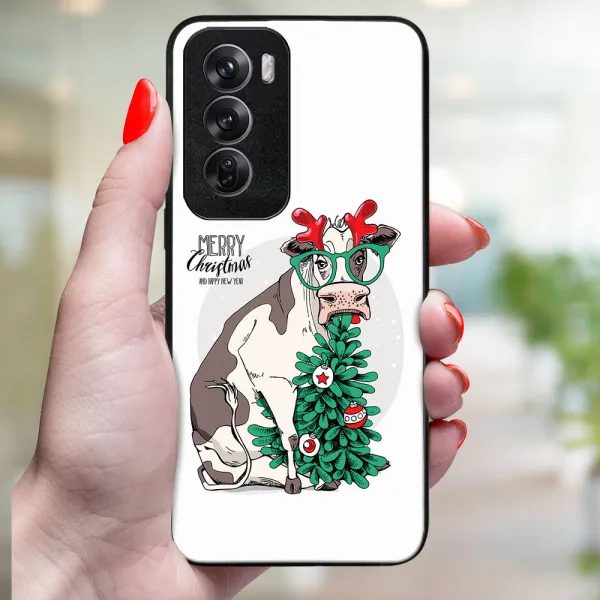 MY ART Kryt s vianočným dizajnom Oppo Reno12 Pro 5G MERRY CHRISTMAS (074)