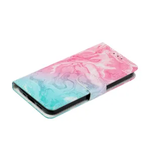 ART Peňaženkový kryt pre OnePlus 13 5G BLUE PINK MARBLE