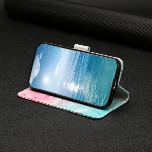 ART Peňaženkový kryt pre OnePlus 13 5G BLUE PINK MARBLE