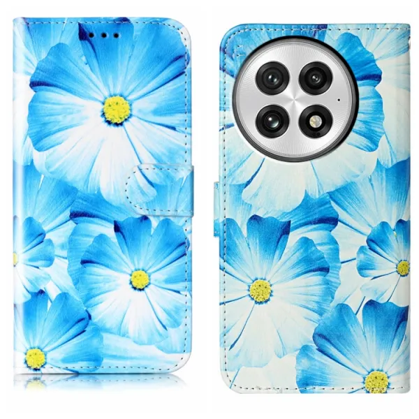 ART Peňaženkový kryt pre OnePlus 13 5G BLUE FLOWERS
