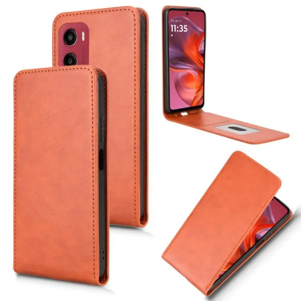 Vyklápacie puzdro pre Motorola Moto G05 / Moto E15 hnedé