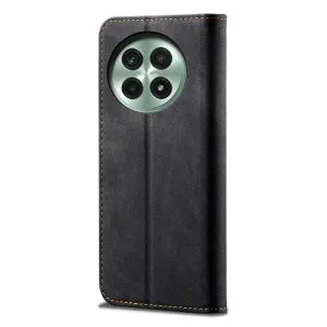 DENIM Peňaženkový kryt pre OnePlus 13 5G čierny